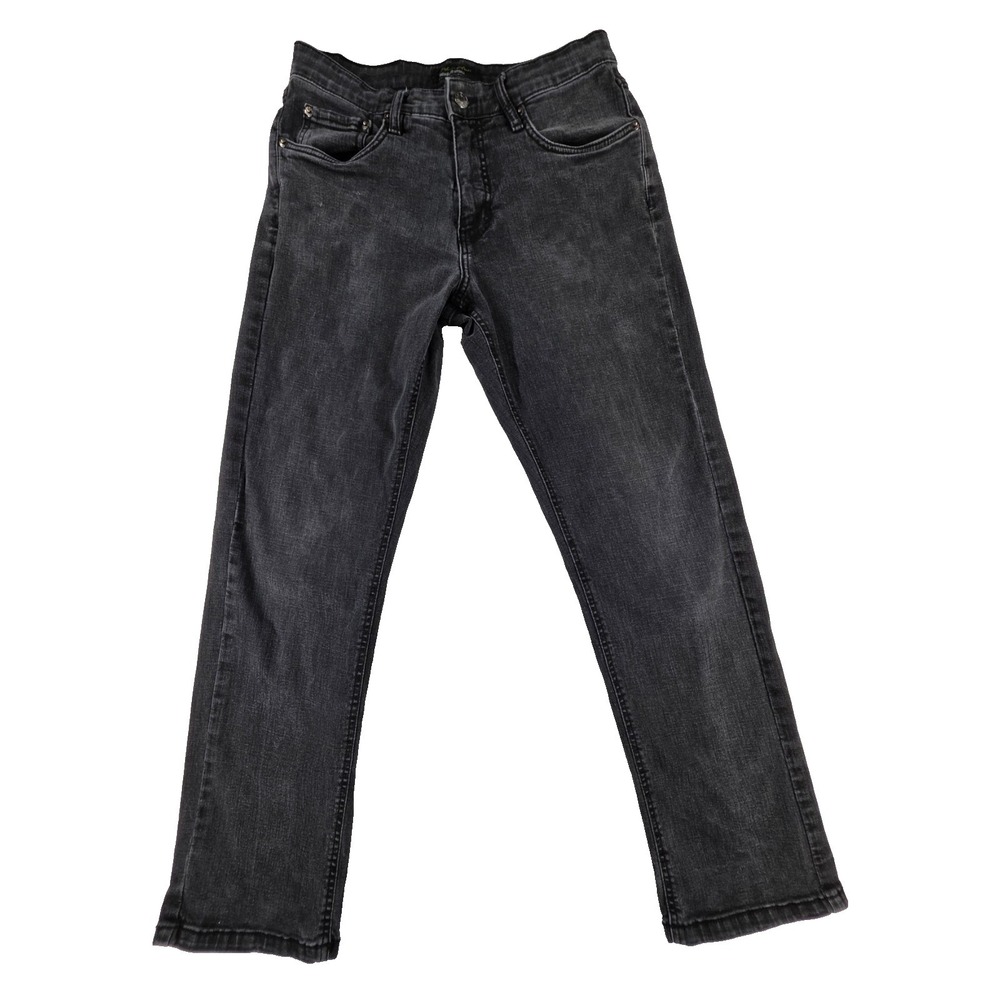 Urban Star 30x30 Jeans Black Faded Relaxed Fit Straight Leg Stretch